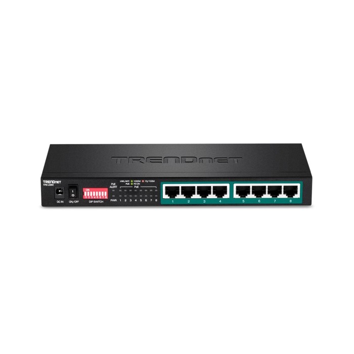 Switch Trendnet  largo alcance 8xGE PoE+(65W) 200mts (TPE-LG80)