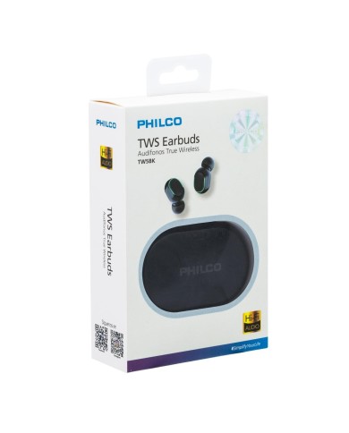 Audífonos Bluetooth Philco TWS EarBuds Negro TW5BK Recargables (27PLCTW5BK)