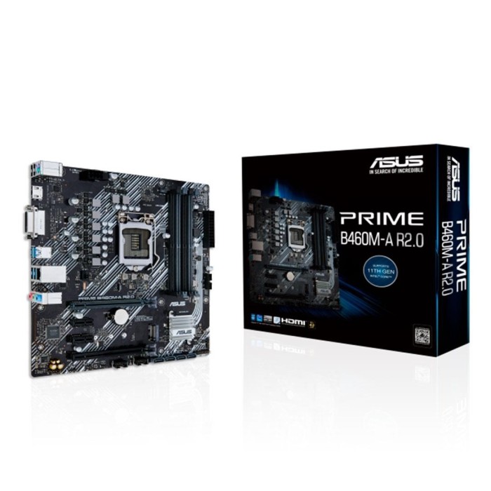 Placa Madre Asus Prime B460M-A R2.0 Socket LGA1200 DDR4 2133/2933MHz, M.2, MicroATX (PRIMEB460M-AR2.0)