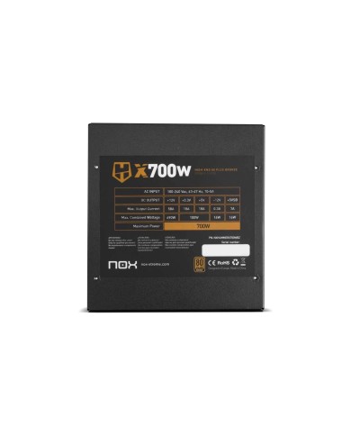FUENTE DE PODER NOX HUMMER X700W BRONZE EDITION (NXHUMMERX700WBZ)
