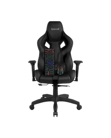 Combo Gamer Redragon Silla Capricornus C502 Negra/Teclado Mecánico Kumara K552/Mouse M607 Griffin