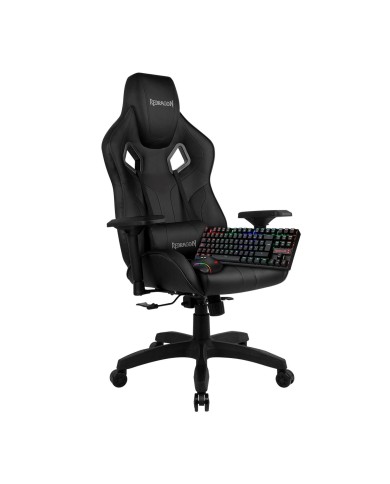 Combo Gamer Redragon Silla Capricornus C502 Negra/Teclado Mecánico Kumara K552/Mouse M607 Griffin