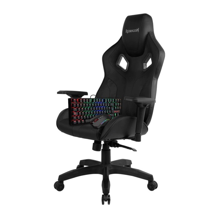 Combo Gamer Redragon Silla Capricornus C502 Negra/Teclado Mecánico Kumara K552/Mouse M607 Griffin