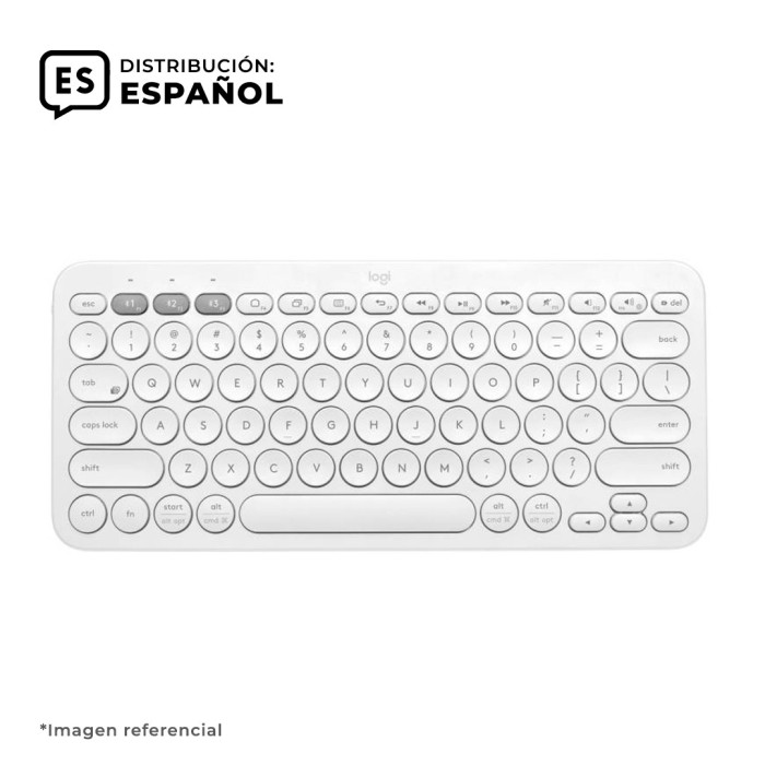 Teclado inalámbrico Bluetooth Logitech K380 Blanco