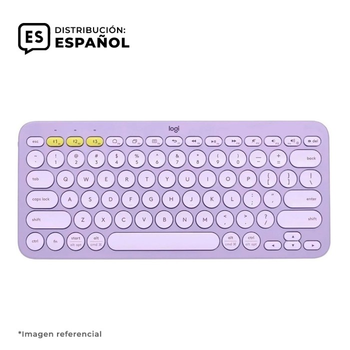 Teclado inalámbrico Bluetooth Logitech K380 Lavanda