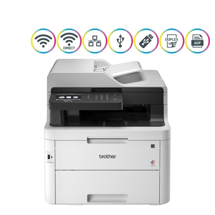 Impresora Multifuncional láser inalámbrica Brother MFC-L3750CDW WiFi, Ethernet