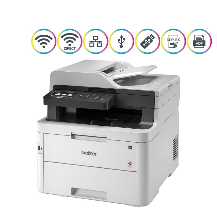 Impresora Multifuncional láser inalámbrica Brother MFC-L3750CDW WiFi, Ethernet