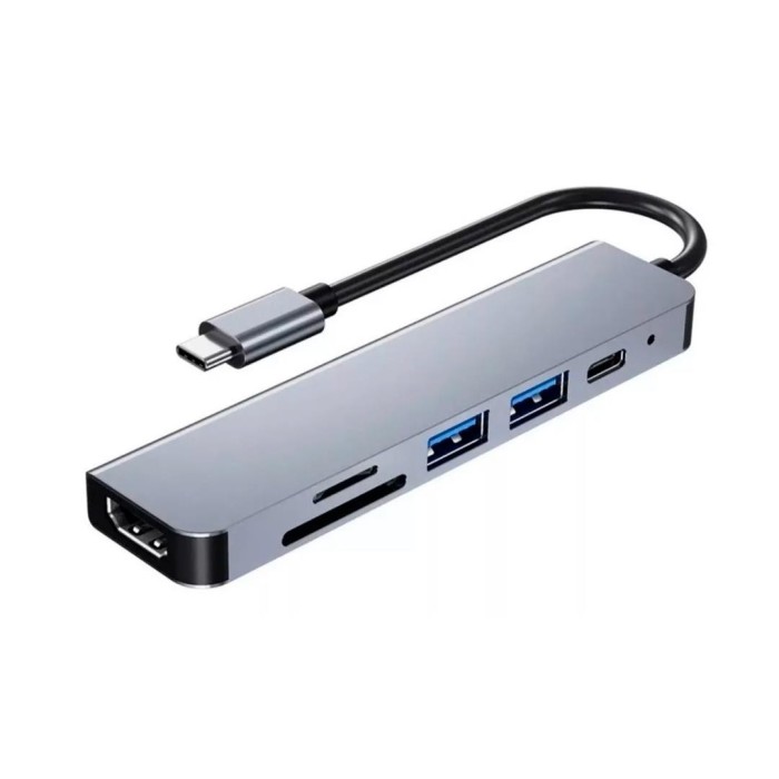 Adaptador HUB Multipuertos USB-C 6 EN 1
