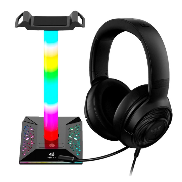 Kit Snake Gamer Soporte Vipera SN390 + Razer Kraken X Lite  PS4 Switch Xbox One PC