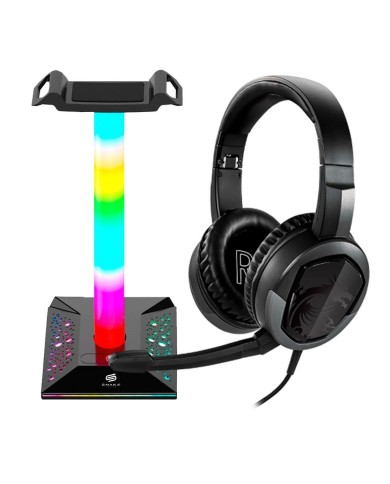 Audífono MSI Inmerse GH30 V2 + Soporte Snake Gamer SN390 RGB