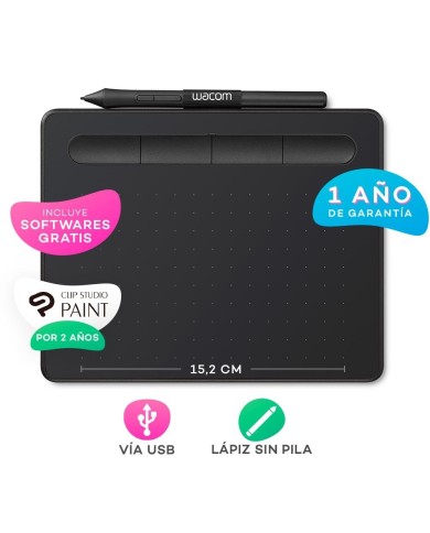 Tableta Digitalizadora Wacom Intuos Small Black CTL-4100 (CTL4100)