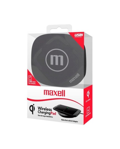 Cargador inalámbrico Maxell 15W carga rápida USB