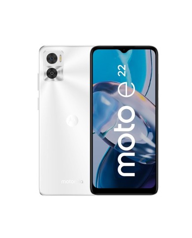 Smartphone Motorola Moto E22, RAM 4GB, 128GB, Android 12, Blanco