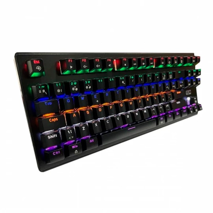 Teclado Mecánico GTC KGG-010 Switch Blue, Español, Negro