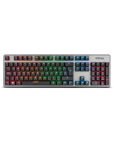 Teclado mecánico Krom Kernel RGB, Switch Red, USB, Negro