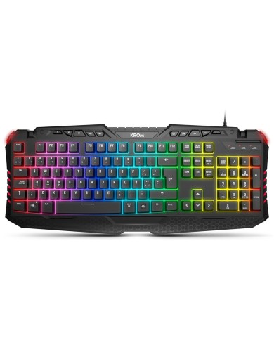 Kit Gaming Krom Kritic RGB Teclado + Audifonos + Mouse + Mousepad