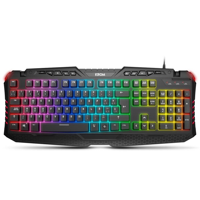 Kit Gaming Krom Kritic RGB Teclado + Audifonos + Mouse + Mousepad
