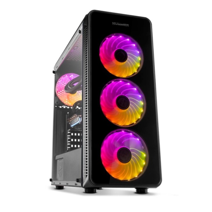 Gabinete Gamer Nox Hummer TGM ARGB ATX, Vidrio Templado, Fan 120mm x4