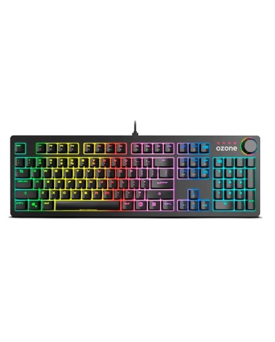 Teclado mecánico Ozone Strikeback RGB, Switch Kailh Red, Español, Grafito