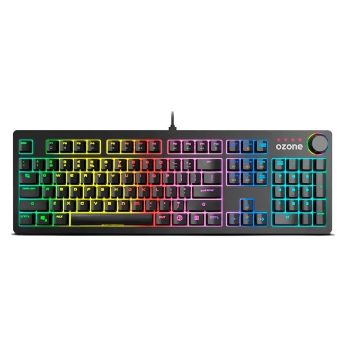 Teclado mecánico Ozone Strikeback RGB, Switch Kailh Red, Español, Grafito
