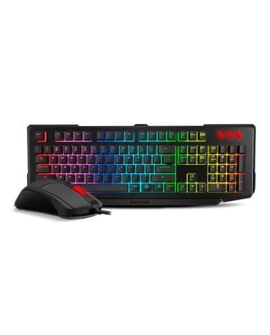 Kit Gamer Ozone Teclado + Mouse Double Tap RGB, USB, Español