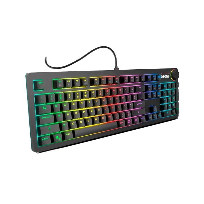 Teclado mecánico Ozone Strikeback RGB, Switch Kailh Red, Español, Grafito