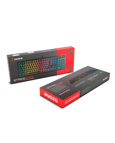 Teclado mecánico Ozone Strikeback RGB, Switch Kailh Red, Español, Grafito