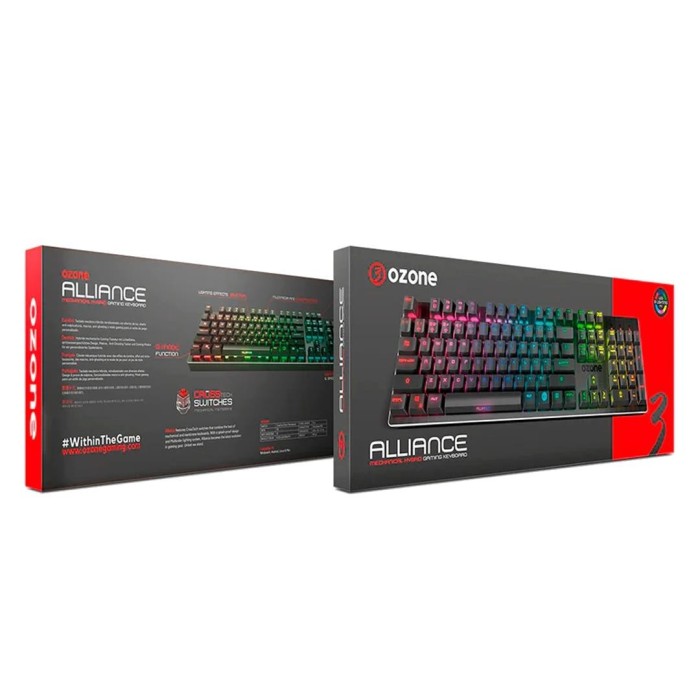 Teclado gamer híbrido Ozone Alliance, Switch CrossTech, USB, Español