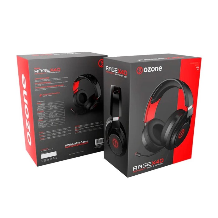 Audífono Gamer Ozone Rage X40, 7.1 virtual, USB, PC PS4 PS5