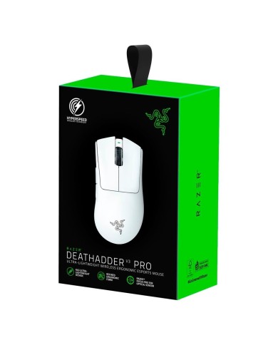 Mouse gamer inalámbrico Razer Deathadder V3 Pro White 30.000 DPI, 5 botones