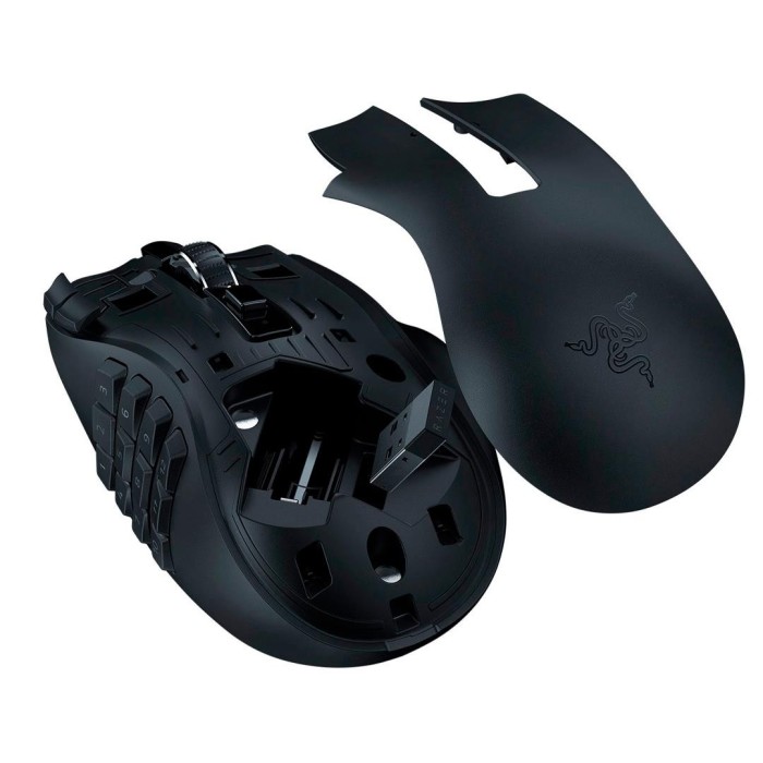 Mouse gamer inalámbrico Razer Naga V2 Hyperspeed RGB 30.000 DPI, 19 botones para MMO