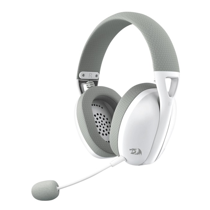 Audífonos gamer inalámbricos Redragon Ire Pro H848 White Grey Bluetooth, USB