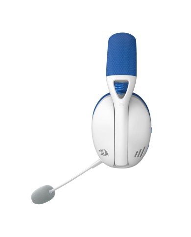 Audífonos gamer inalámbricos Redragon Ire Pro H848 White Blue Bluetooth, USB