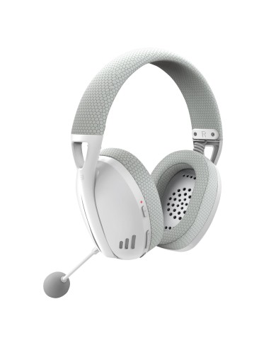 Audífonos gamer inalámbricos Redragon Ire Pro H848 White Grey Bluetooth, USB