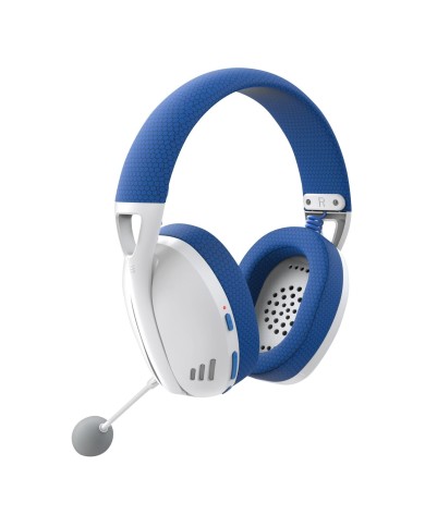Audífonos gamer inalámbricos Redragon Ire Pro H848 White Blue Bluetooth, USB