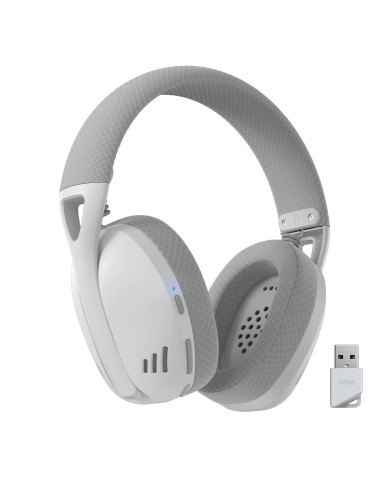 Audífonos gamer inalámbricos Redragon Ire Pro H848 White Grey Bluetooth, USB