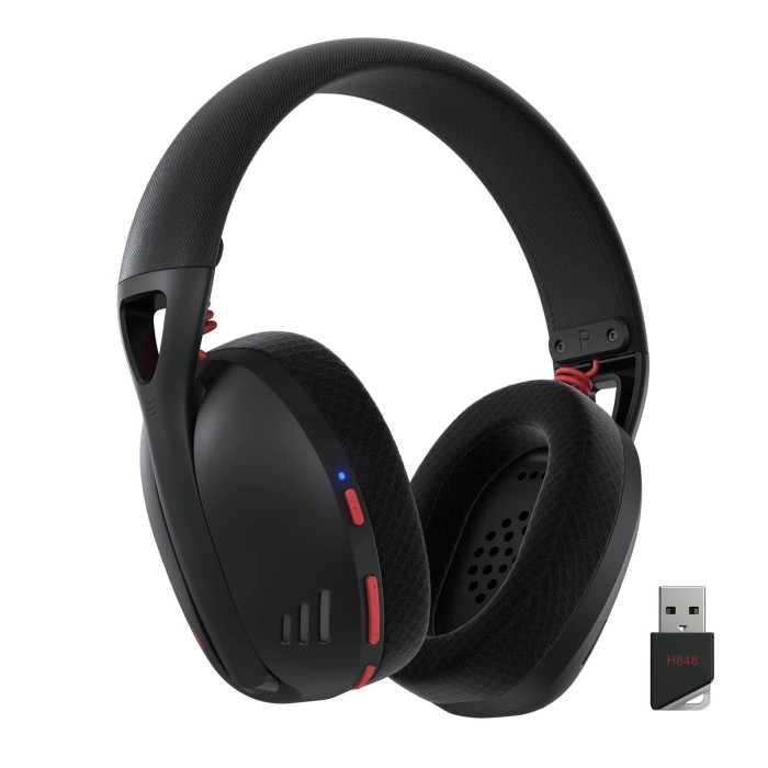 Audífonos gamer inalámbricos Redragon Ire Pro H848 Black Bluetooth, USB