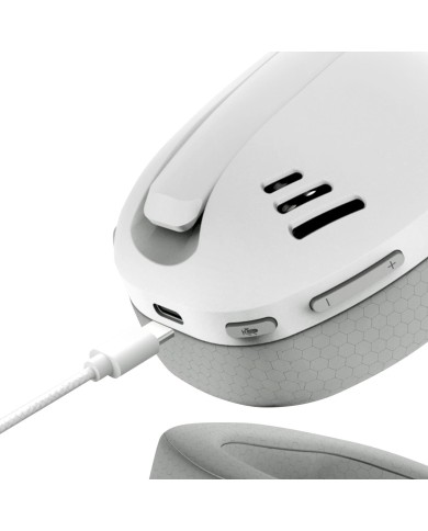 Audífonos gamer inalámbricos Redragon Ire Pro H848 White Grey Bluetooth, USB