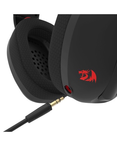 Audífonos gamer inalámbricos Redragon Ire Pro H848 Black Bluetooth, USB