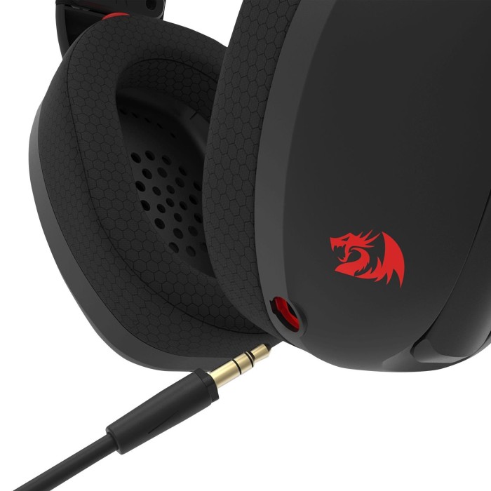 Audífonos gamer inalámbricos Redragon Ire Pro H848 Black Bluetooth, USB