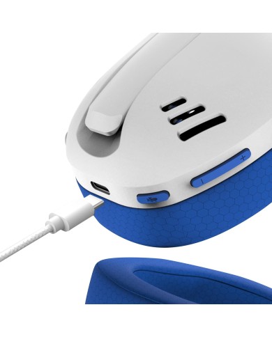 Audífonos gamer inalámbricos Redragon Ire Pro H848 White Blue Bluetooth, USB