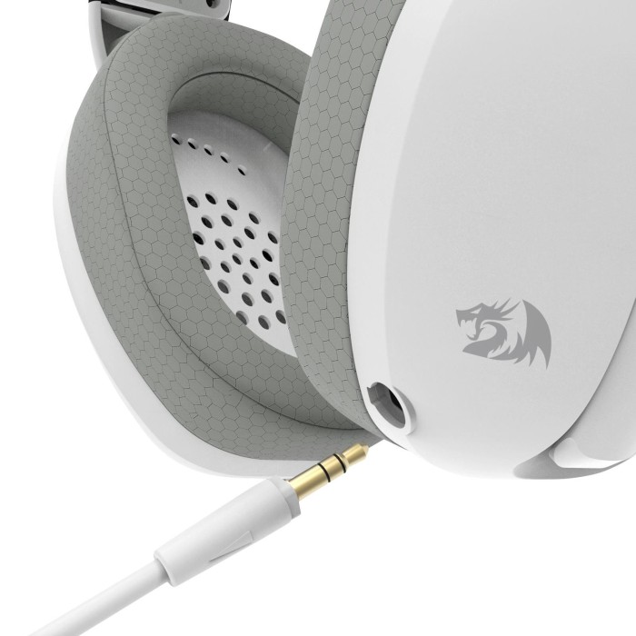 Audífonos gamer inalámbricos Redragon Ire Pro H848 White Grey Bluetooth, USB
