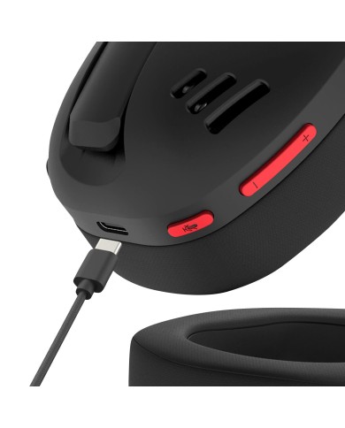 Audífonos gamer inalámbricos Redragon Ire Pro H848 Black Bluetooth, USB