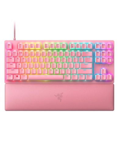 Teclado mecánico Razer Huntsman V2 TKL Quartz Switch Red Inglés