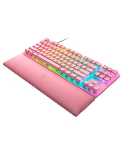 Teclado mecánico Razer Huntsman V2 TKL Quartz Switch Red Inglés