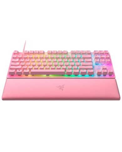 Teclado mecánico Razer Huntsman V2 TKL Quartz Switch Red Inglés