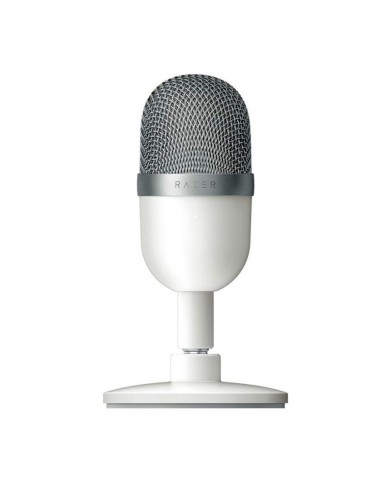 Micrófono Streaming Razer Seiren Mini Ultra Mercury White,  Condensador Compacto USB