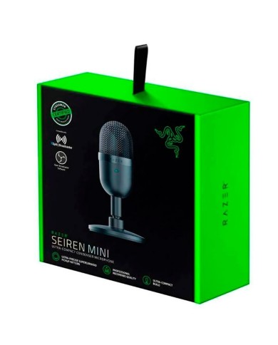Micrófono Streaming Razer Seiren Mini Ultra Black, Condensador Compacto USB