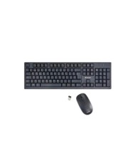 Kit Teclado + Mouse Verbatim Inalámbicos Dongle USB, Ingles, Negro