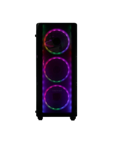 Gabinete Riotoro CR110TGS + Tira LED RGB ATX, Vidrio templado, Fan 120mm x1 (ventiladores no incluidos)